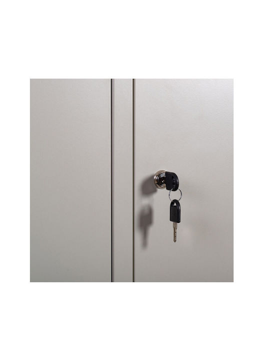 Dulap Metalic cu 2 Dulapuri Gri 66x36x180cm
