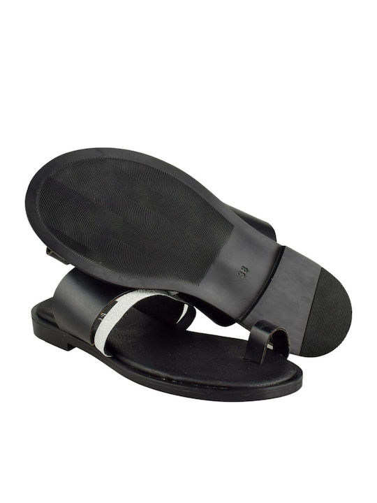Women's Flat Sandals in Black Color