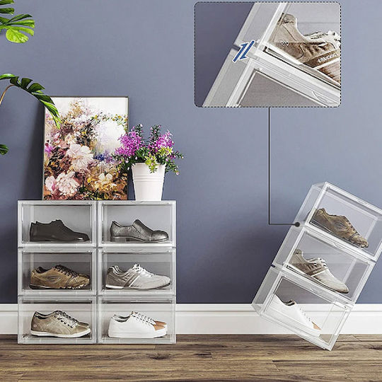 Πλαστική Θήκη Αποθήκευσης Παπουτσιών 33x23x13cm 4τμχ