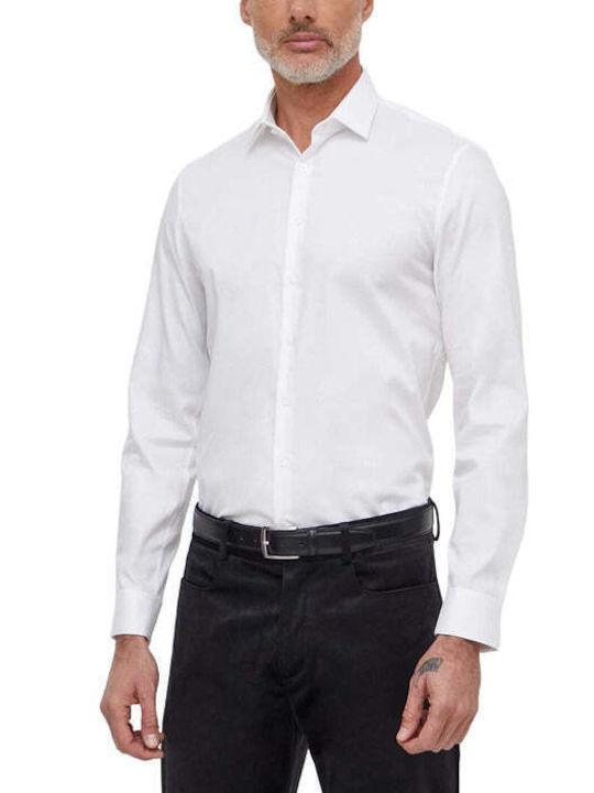 Calvin Klein Men's Shirt Long Sleeve Cotton White