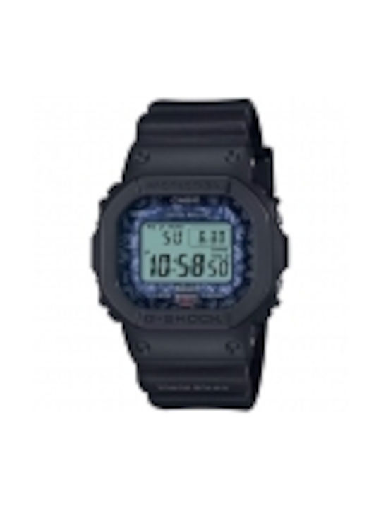 Casio Digital Uhr Chronograph Solar mit Schwarz Kautschukarmband