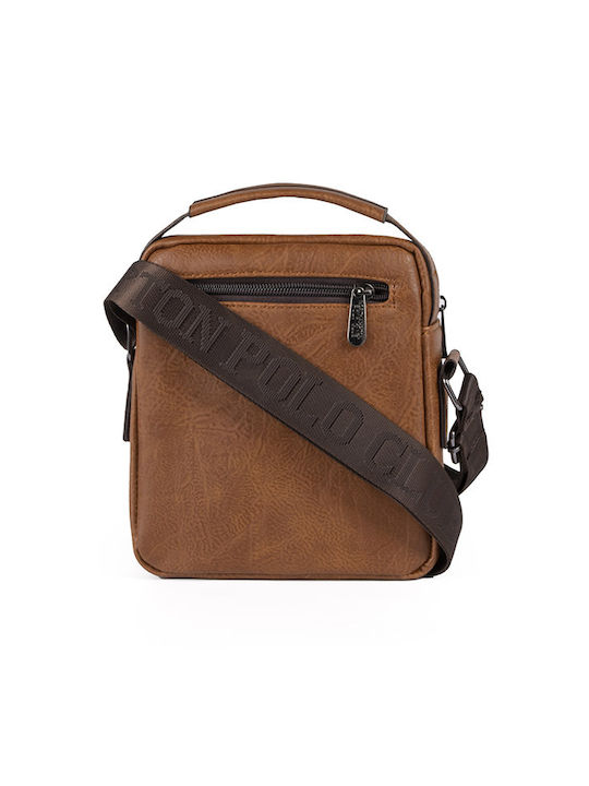 Polo Club Herrentasche Schulter / Crossbody Light Brown