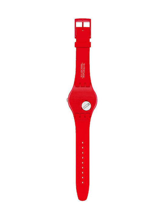 Swatch Damen Uhr mit Kautschukarmband