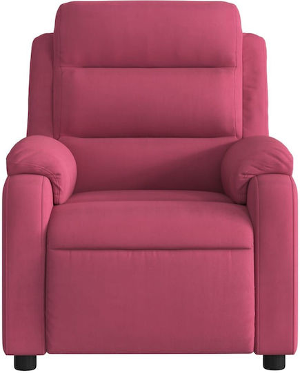 Relaxsessel Friseurwaschbecken mit Fußhocker Samt Bordeaux 75x92.5x100cm