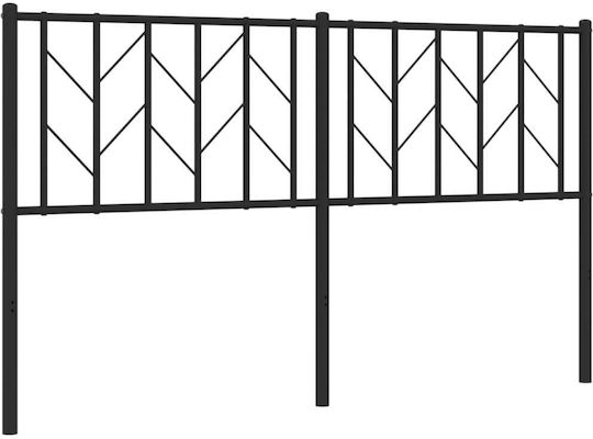 vidaXL Metallic Black Bed Headboard 156x90cm