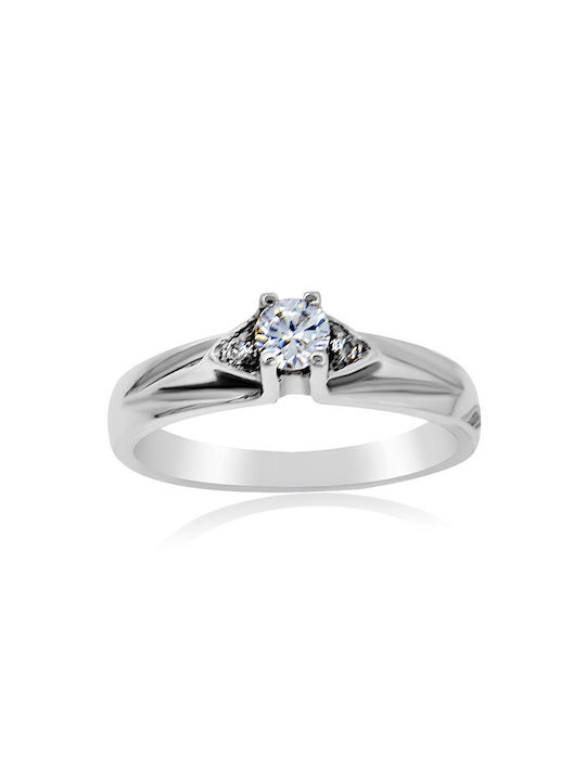 Single Stone from White Gold 14K