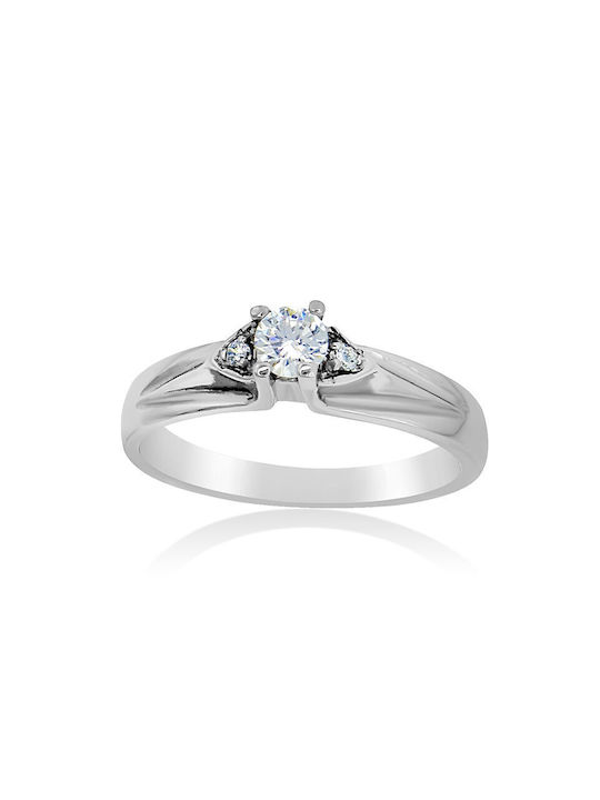 Single Stone from White Gold 14K