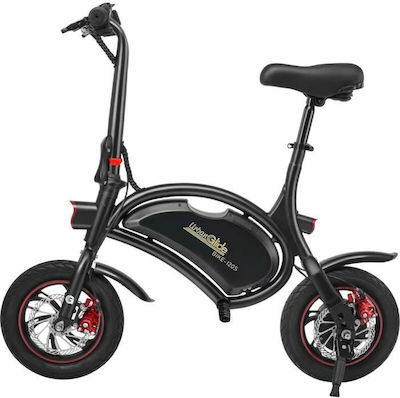 UrbanGlide Ebike 120L 12" Black Foldable Electric City Bike without Speeds with Disc Brakes