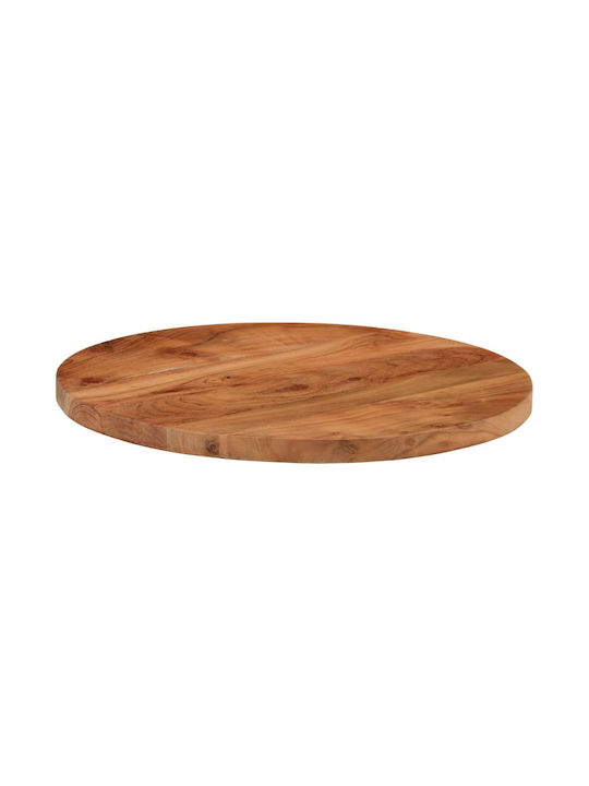 vidaXL Placemats Rotundă Lemn Maro 40cm 1buc