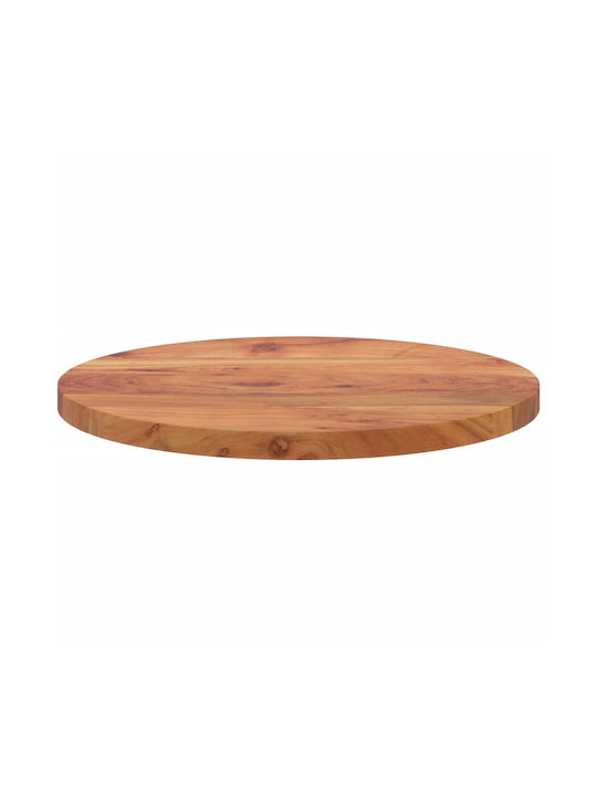 vidaXL Placemats Rotundă Lemn Maro 40cm 1buc