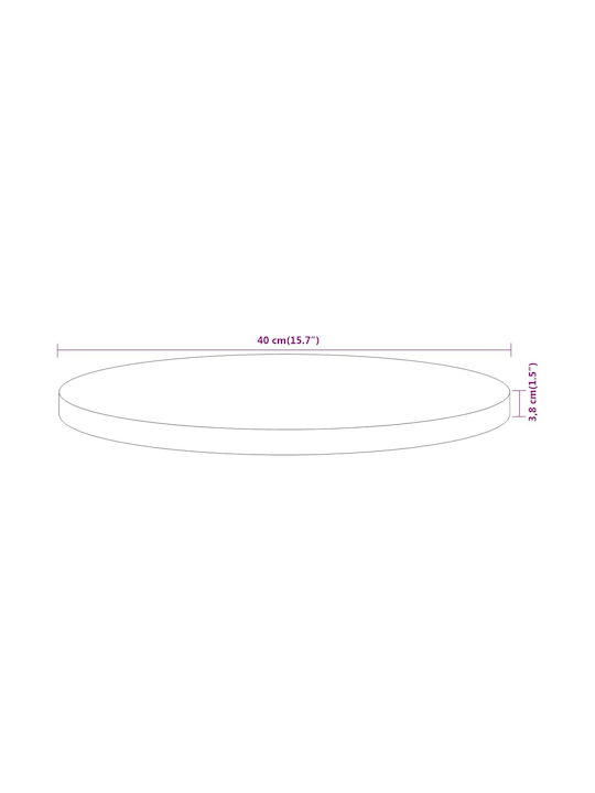 vidaXL Set de măsuțe Rotund Lemn Maro 40cm 1buc