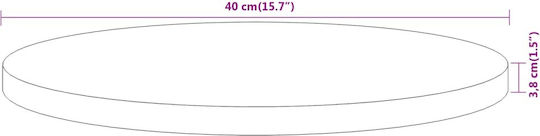 vidaXL Set de măsuțe Rotund Lemn Maro 40cm 1buc