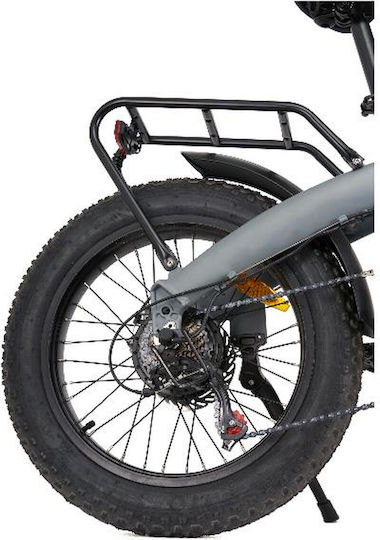 Nilox J4 Plus 20" Gray Foldable Electric City Bike with 7 Speeds and Disc Brakes