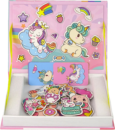Lean Toys Μαγνητικό Παιχνίδι Κατασκευών Unicorns για Παιδιά 3+ Ετών