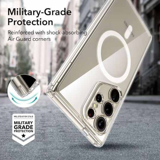 ESR Classic Hybrid Halolock Задна корица Силикон / Пластмаса 2мм Прозрачен (Galaxy S24 Ultra)