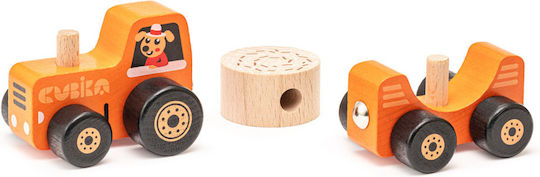 Cubika Избутване насам-натам Educational от дърво за 3++ месеца