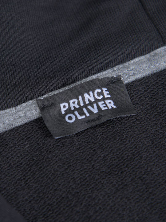 Prince Oliver Men's Sweatshirt Jacket with Hood BLACK