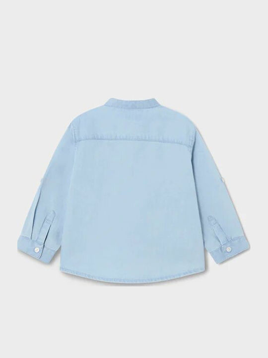 Kids Shirt Long Sleeve Denim Blue