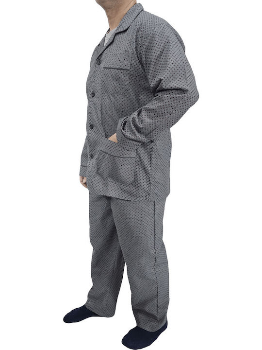 Poli Gianni Men's Winter Pajamas Set GRI