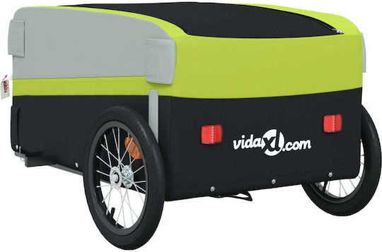 Vidaxl Bicycle Trailer Black Green 45 Kg Iron