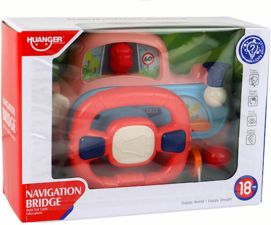 Lean Toys Steering Wheel Interactive with Sounds for 18++ Months