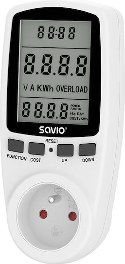 Savio Lcd Elektrischer Stromzähler für maximale Leistung bis 3.68kW