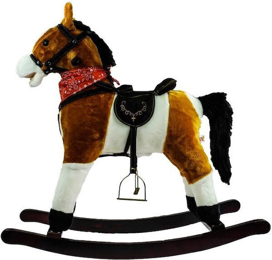 Lean Toys Plastic Rocking Toy Horse Brown