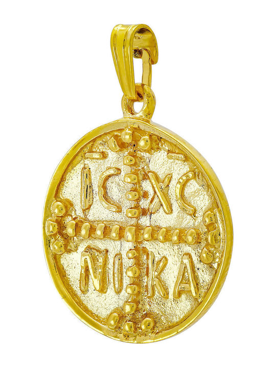 Kiriakos Gofas Kids Charms Constantine Coin Pendant Gold 14K
