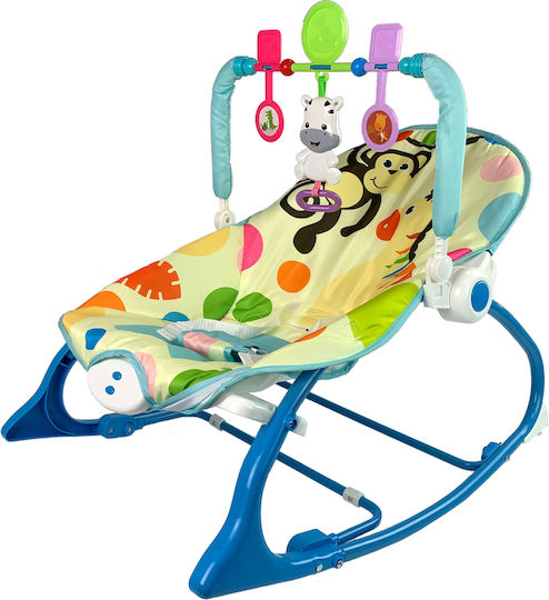 Lean Toys Electric Relax pentru Bebeluși Zebra cu Muzică și Vibrații Multicolor pentru Copil până la 18kg