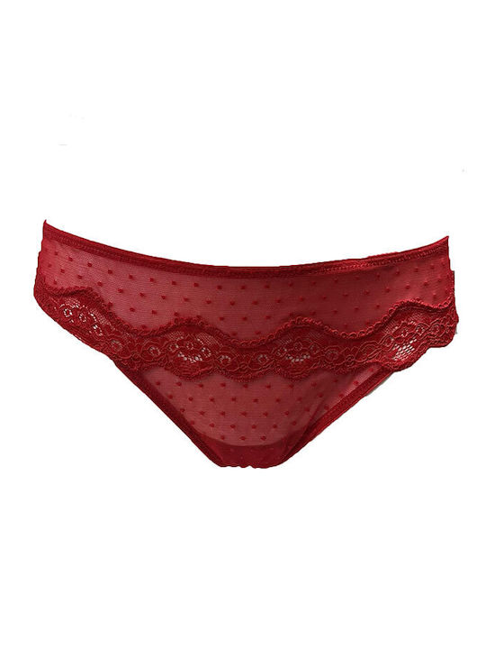 Promise Lace Underwear Set with Bra & Slip Red