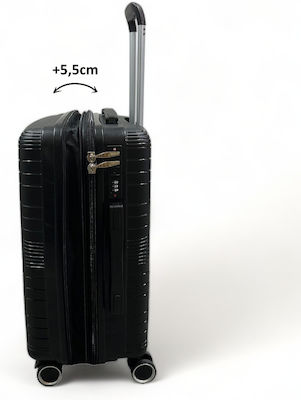 Olia Home Large Travel Suitcase Black with 4 Wheels Height 85cm.