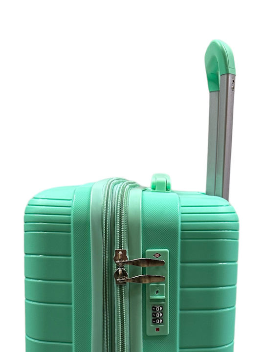 Olia Home Cabin Hard Green Suitcase With 4 Wheels Height 55cm