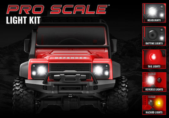 Traxxas LED Lights Front and Rear Kit Complete TRX-4M Defender Ανταλλακτικό για Τηλεκατευθυνόμενο 1τμχ