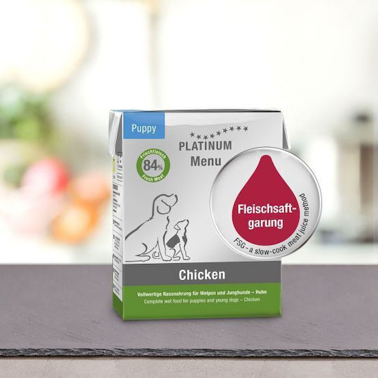 Platinum Pet Food & Care Menu Wet Food for Puppies with Chicken 185gr