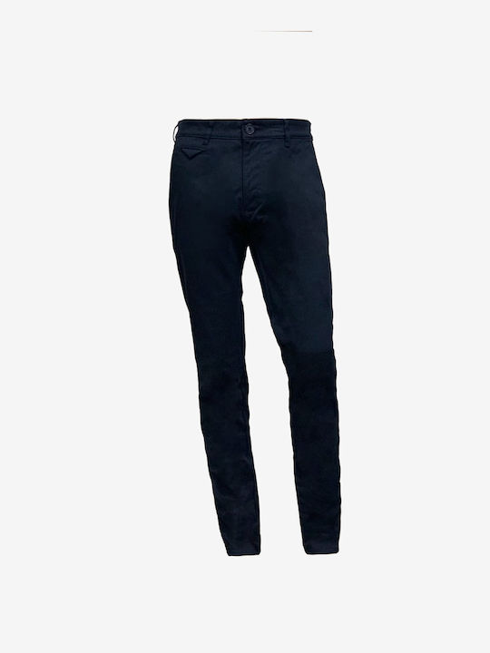 Stefan Fashion Men's Trousers Chino in Slim Fit Navy Blue