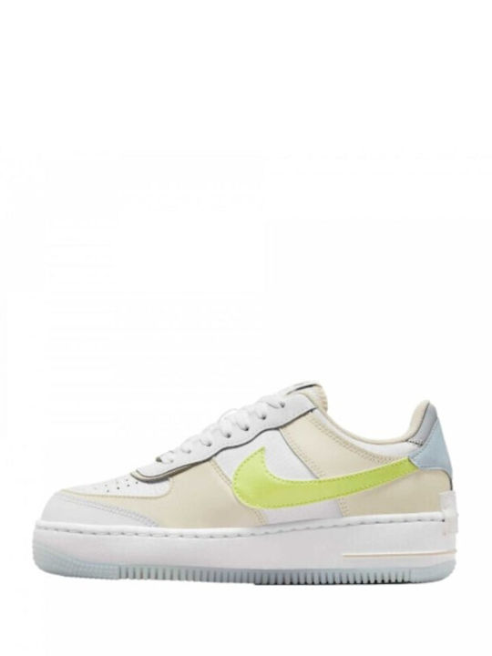 Air Force 1 Damen Flatforms Sneakers Weiß