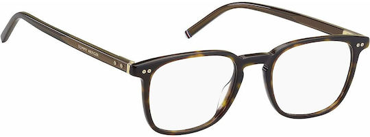 Tommy Hilfiger Plastic Eyeglass Frame Brown Tortoise TH1814 086