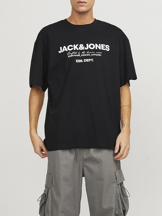 Jack & Jones T-shirt Bărbătesc cu Mânecă Scurtă Black