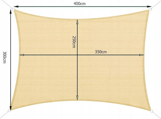 Ορθογώνιο Πανί Σκίασης 3x4m