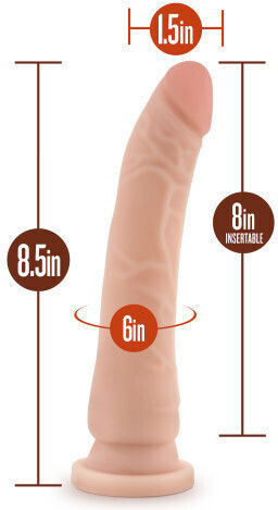 Blush Dr. Skin Dr. Noah Glass Dildo Inflatable With Suction Cup Vanilla 22cm