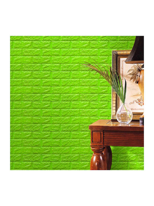 3D Πάνελ Τοίχου Αφρώδες Αυτοκόλλητο 3d Foam Stone Ροζ 77x77εκ.