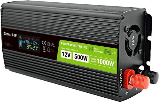 Green Cell Invertor Auto Unda sinusoidală pură pentru 12V DC