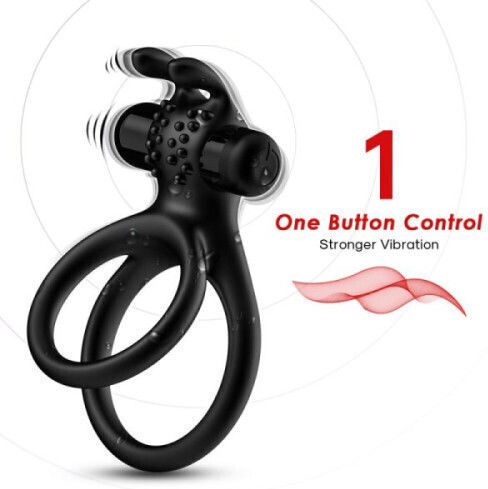 Toyboy Vibration Ring Schwanz Silikon Schwarz 3Stück EK-USK-C09