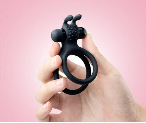 Toyboy Vibration Ring Schwanz Silikon Schwarz 3Stück EK-USK-C09