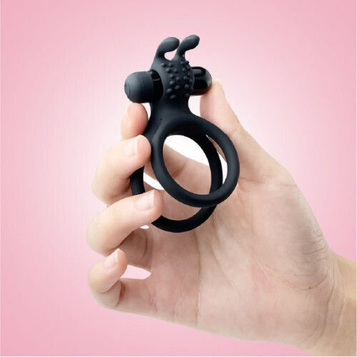 Toyboy Vibration Ring Schwanz Silikon Schwarz 3Stück EK-USK-C09