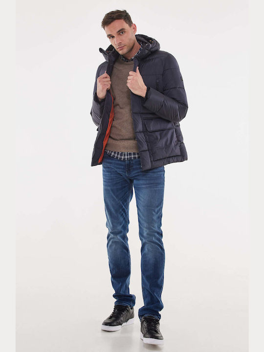 Save The Duck Cliff Herren Winter Jacke Lässig Μπλε