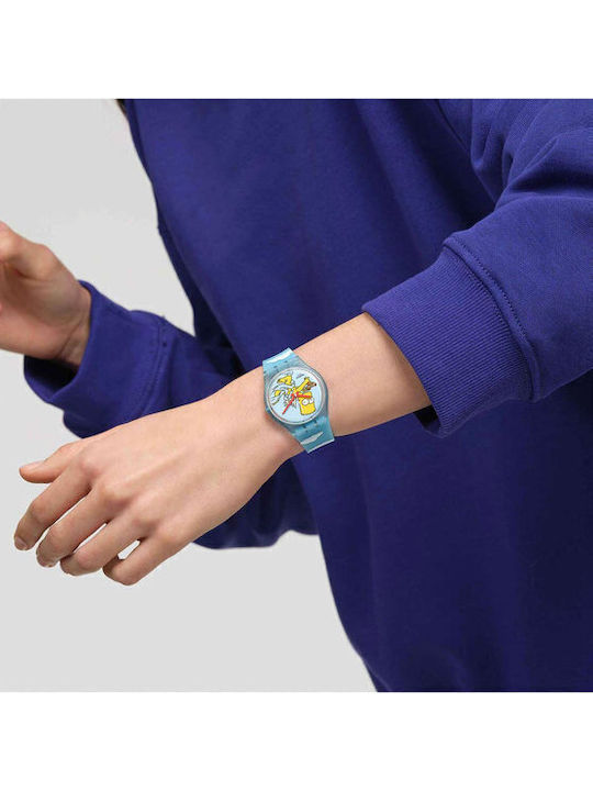 Swatch The Simpsons Angel Bart Ρολόι Μπαταρίας με Καουτσούκ Λουράκι Swatch The Simpsons Angel Bart Ρολόι Μπαταρίας με Καουτσούκ Λουράκι