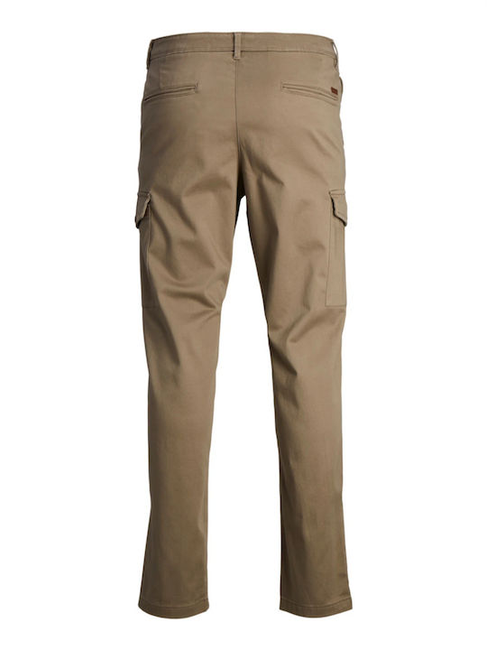 Jack & Jones Men's Trousers Cargo Elastic in Regular Fit coffee