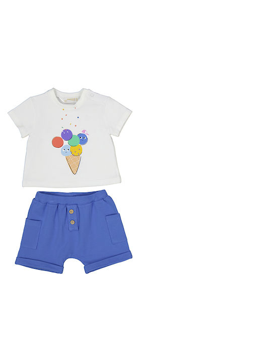 Mayoral Kids Set with Shorts Summer 4pcs PORTOOKALI