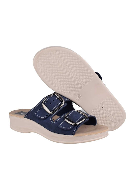 Women's Flat Sandals Anatomic in Blue Color
